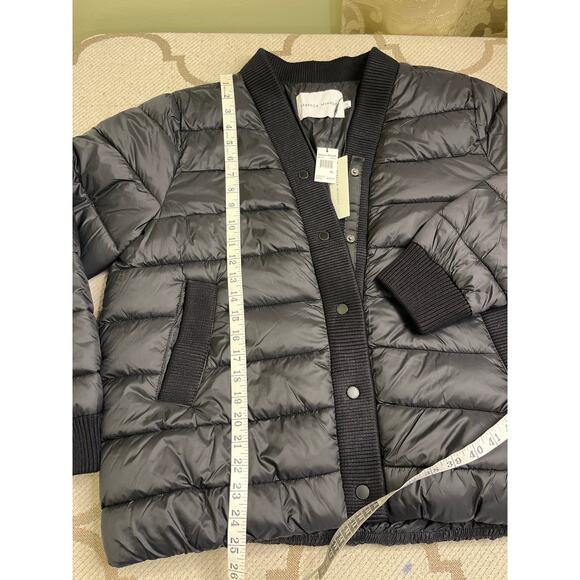 Rebecca Minkoff Black bomber puffer jacket, size extra large, NWT, MSRP $328 - Picture 6 of 12